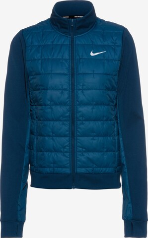 NIKE Athletic Jacket in Blue: front