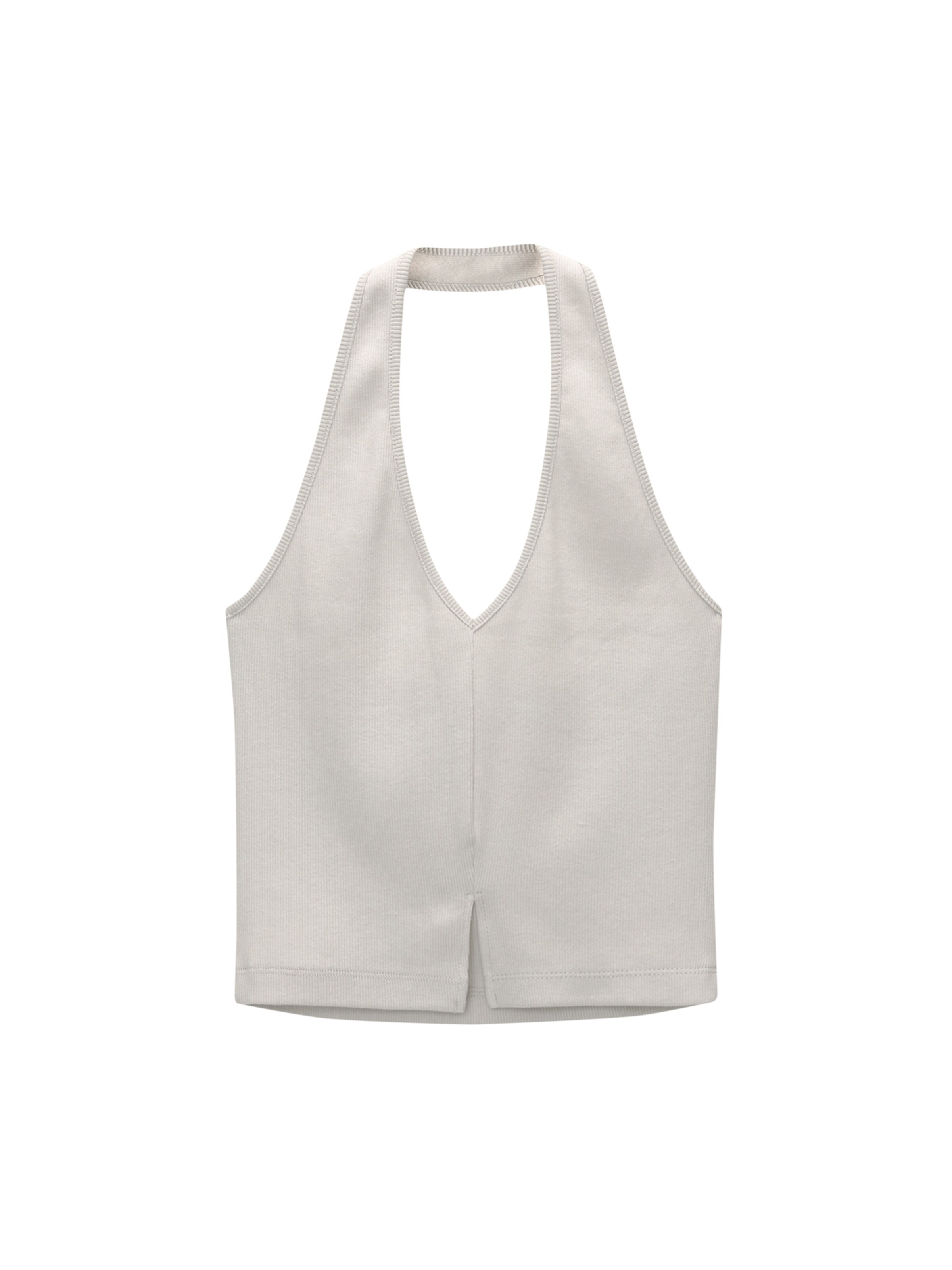 Top de la Pull&Bear pe gri: față