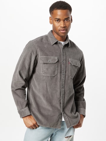 LEVI'S ® Comfort Fit Košeľa 'Jackson Worker Corduroy Overshirt' - Sivá: predná strana