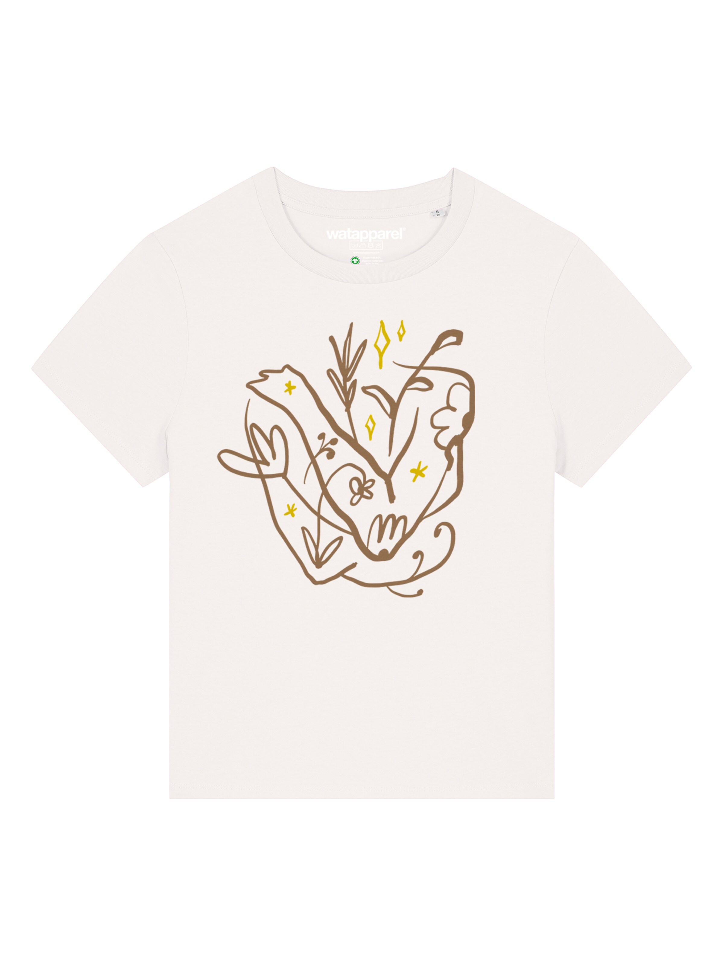 Watapparel Shirt 'Self Love' in Wit: voorkant