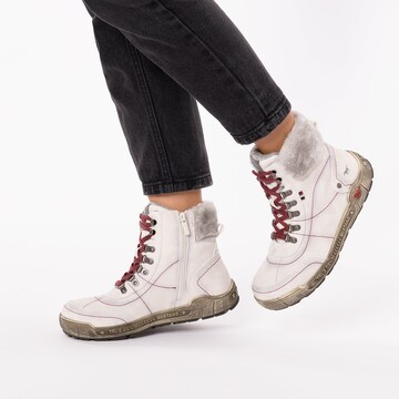 MUSTANG Lace-Up Ankle Boots in White