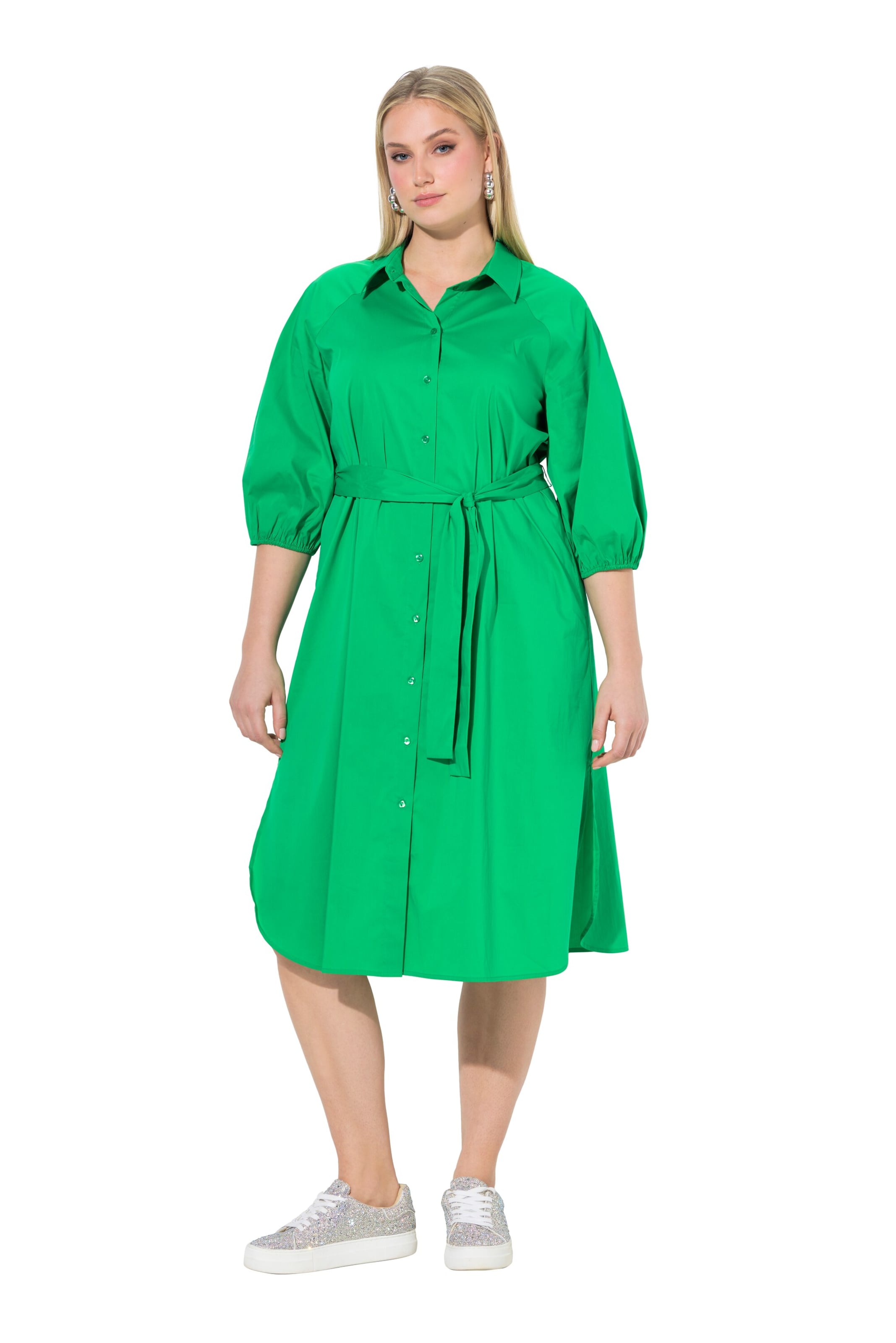 Ulla Popken Dress in Green: front