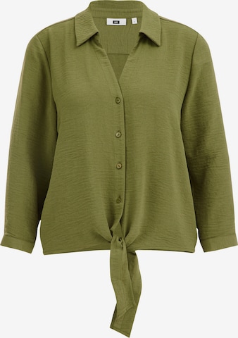 WE Fashion Блуза в зелено: отпред