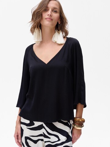 Blue Shadow Blouse in Black: front