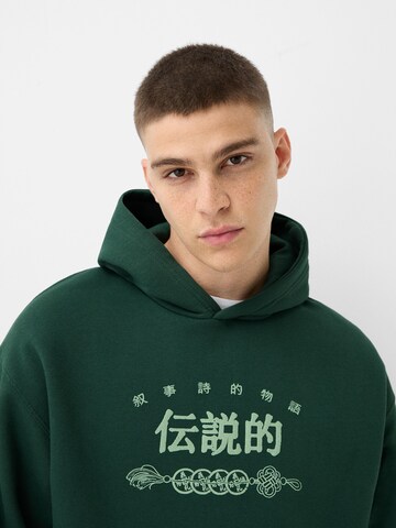 Sweat-shirt Bershka en vert