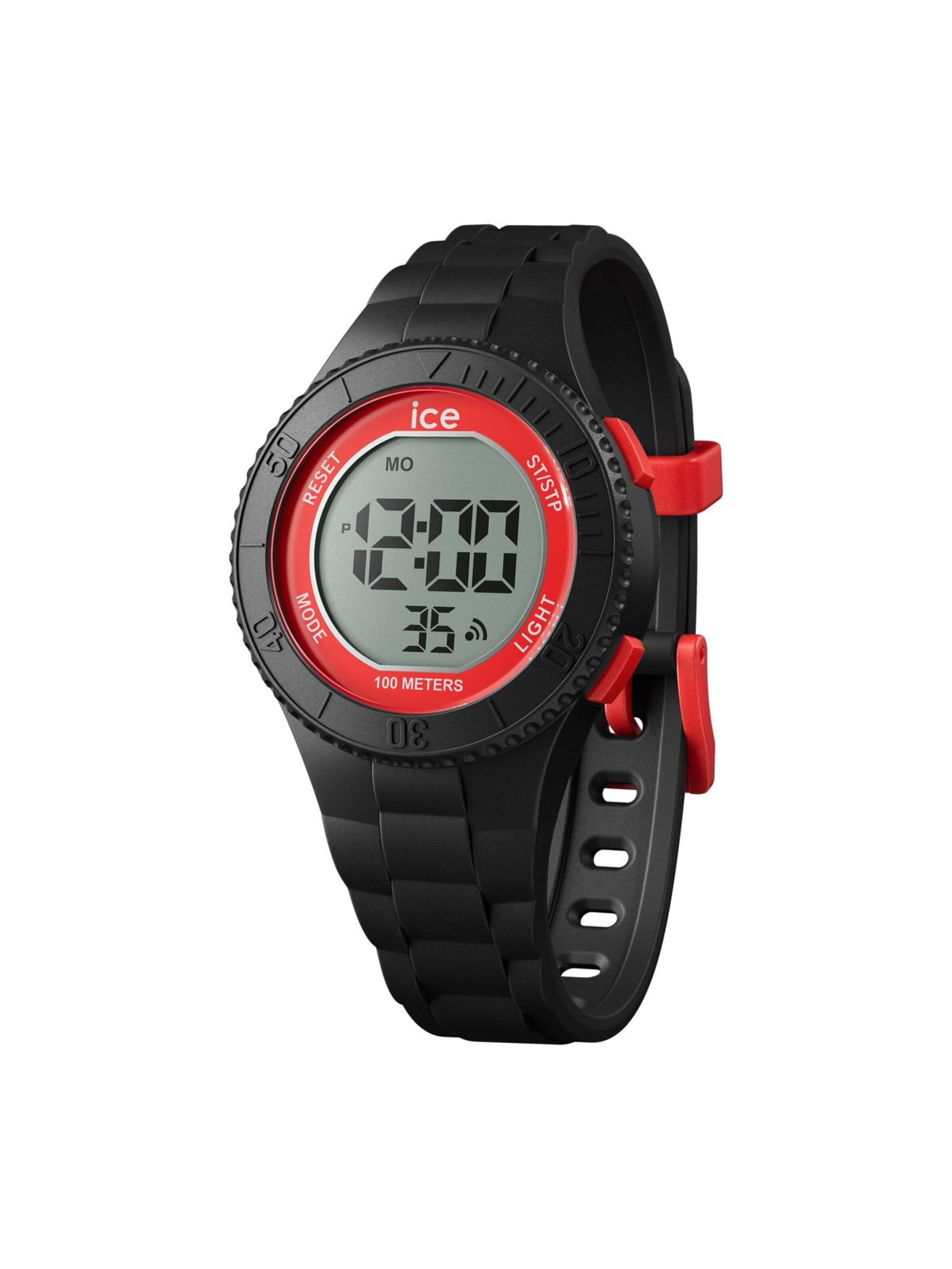 Montre digitale Ice-Watch en noir : devant