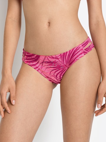 LASCANA ACTIVE Athletic Bikini Bottoms in Pink: front