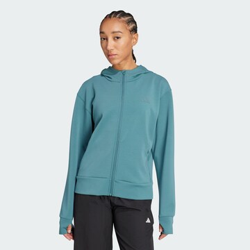 ADIDAS PERFORMANCE Sportief sweatvest 'Designed 4 Training' in Groen: voorkant
