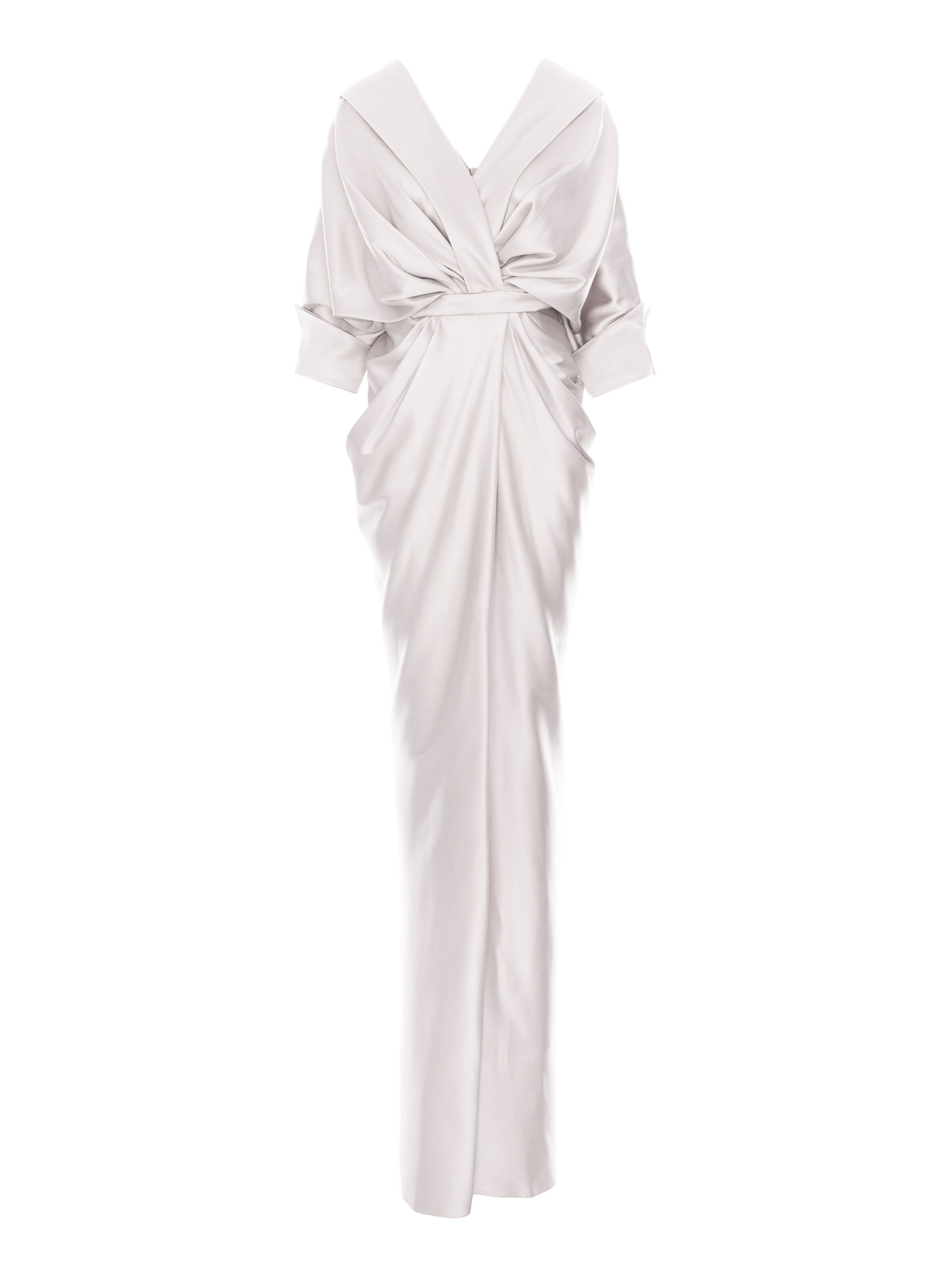 acob a porter Avondjurk in Wit: voorkant