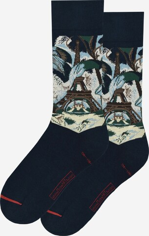 MuseARTa Sokken ' Robert Delaunay - Der Eiffelturm ' in Gemengde kleuren: voorkant
