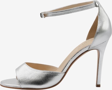 faina Strap Sandals in Silver: front