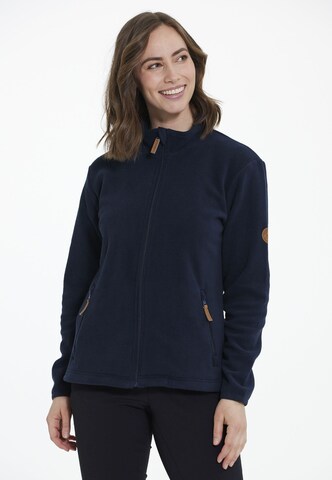 Gipfelglück Athletic Fleece Jacket 'Ines' in Blue: front