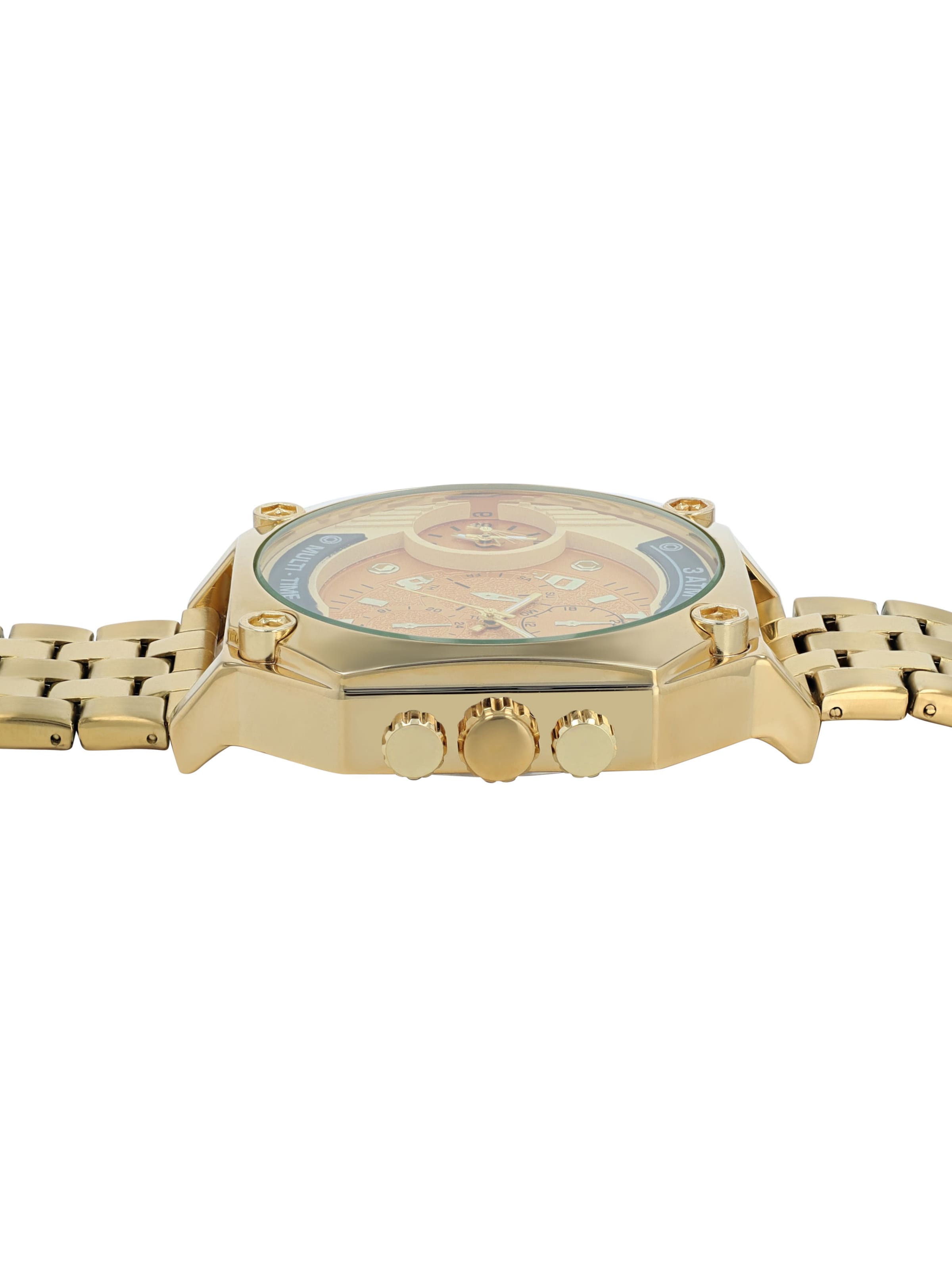 Raptor Analog Watch 'Magnus, Mineralglas' in Gold