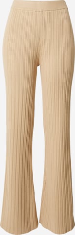 millane Flared Broek 'Lorin' in Beige: voorkant