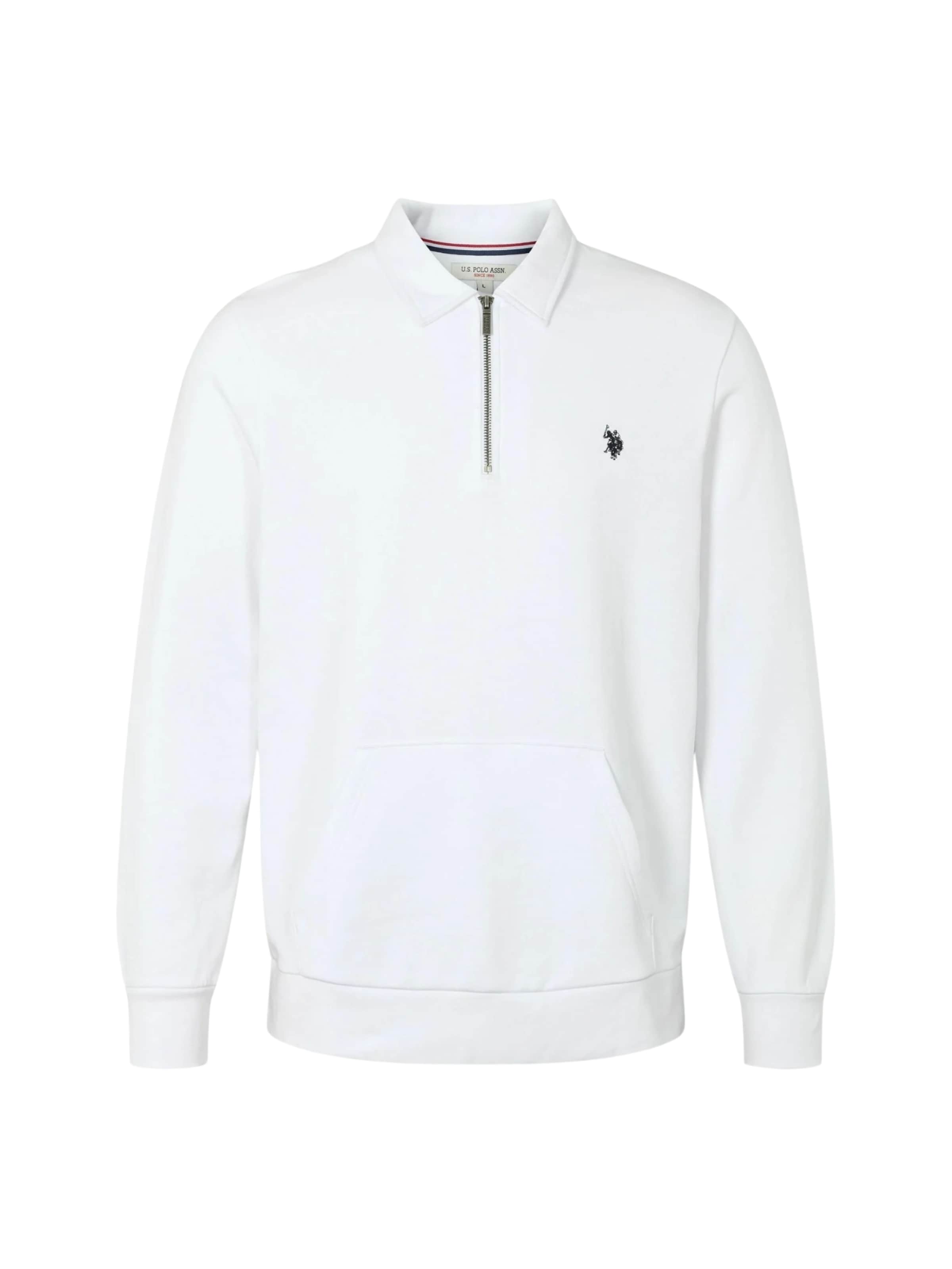 U.S. POLO ASSN. Sweatshirt 'Theodor' in Weiß: Vorderseite