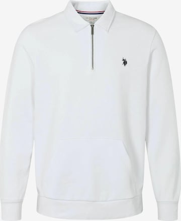 Pull-over 'Theodor' U.S. POLO ASSN. en blanc : devant