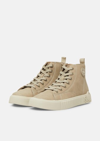 s.Oliver High-top trainers in Brown: front