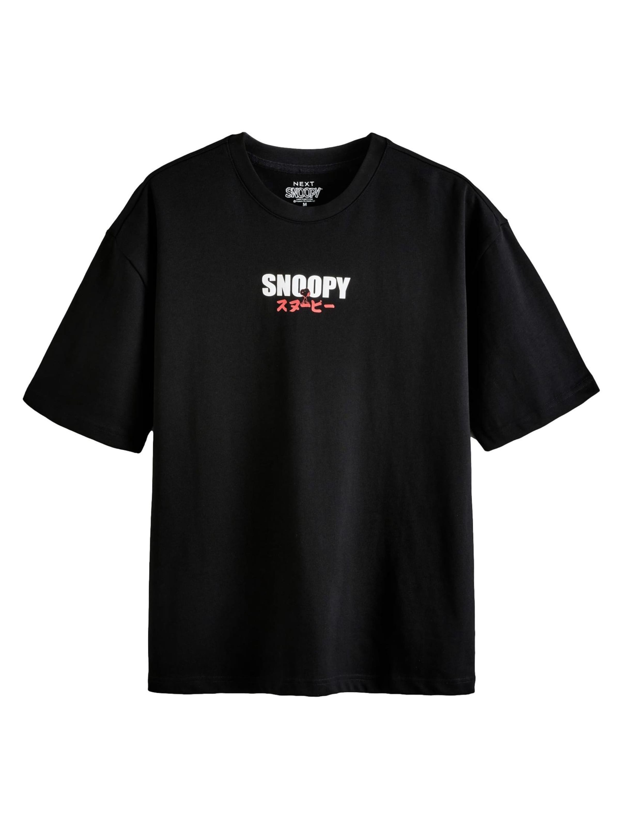 T-Shirt 'Snoopy' Next en noir : devant