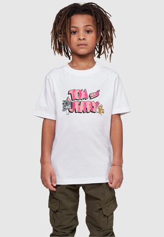 T-Shirt 'Tom and Jerry - Gradient' ABSOLUTE CULT en blanc : devant