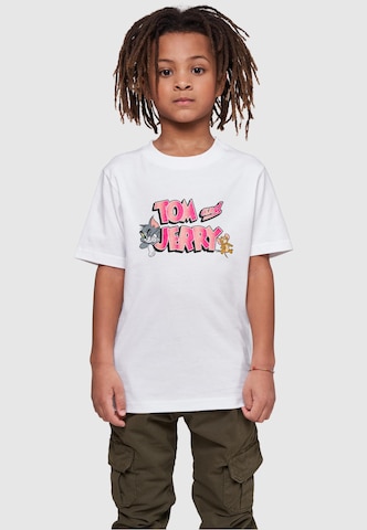 T-Shirt 'Tom and Jerry - Gradient' ABSOLUTE CULT en blanc : devant