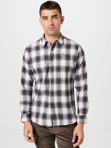 Clean Cut Copenhagen Regular fit Button Up Shirt in Grey: front