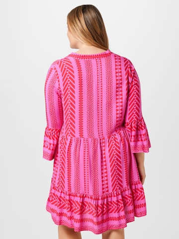 ONLY Carmakoma Skjortklänning 'Marrakesh' i rosa