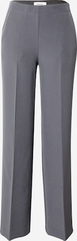 modström Wide leg Trousers with creases 'Nelli' in Grey: front