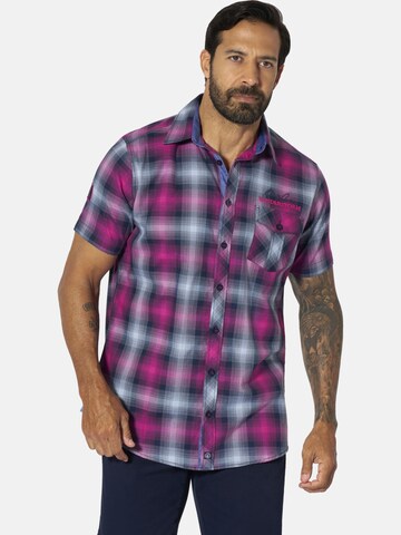 Jan Vanderstorm Comfort fit Button Up Shirt 'Hilsing' in Pink: front