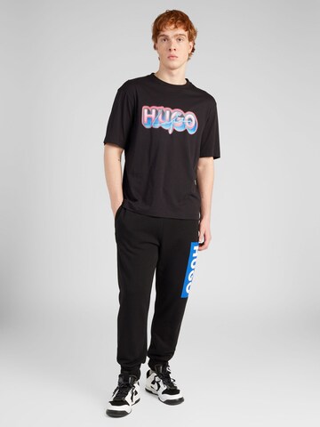 HUGO T-Shirt 'Nillumi' in Schwarz