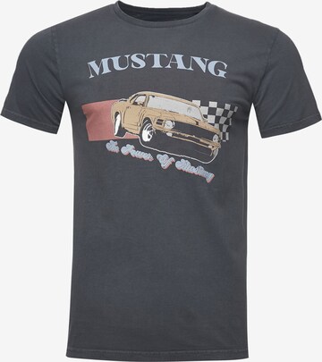 Recovered T-Shirt 'Ford The Power Of Mustang' in Grau: predná strana