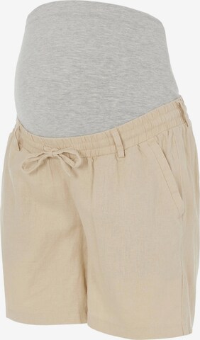 MAMALICIOUS Shorts in Beige: predná strana