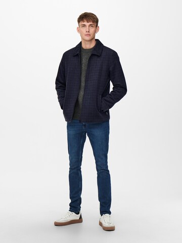 Only & Sons Jacke 'Fischer' in Blau