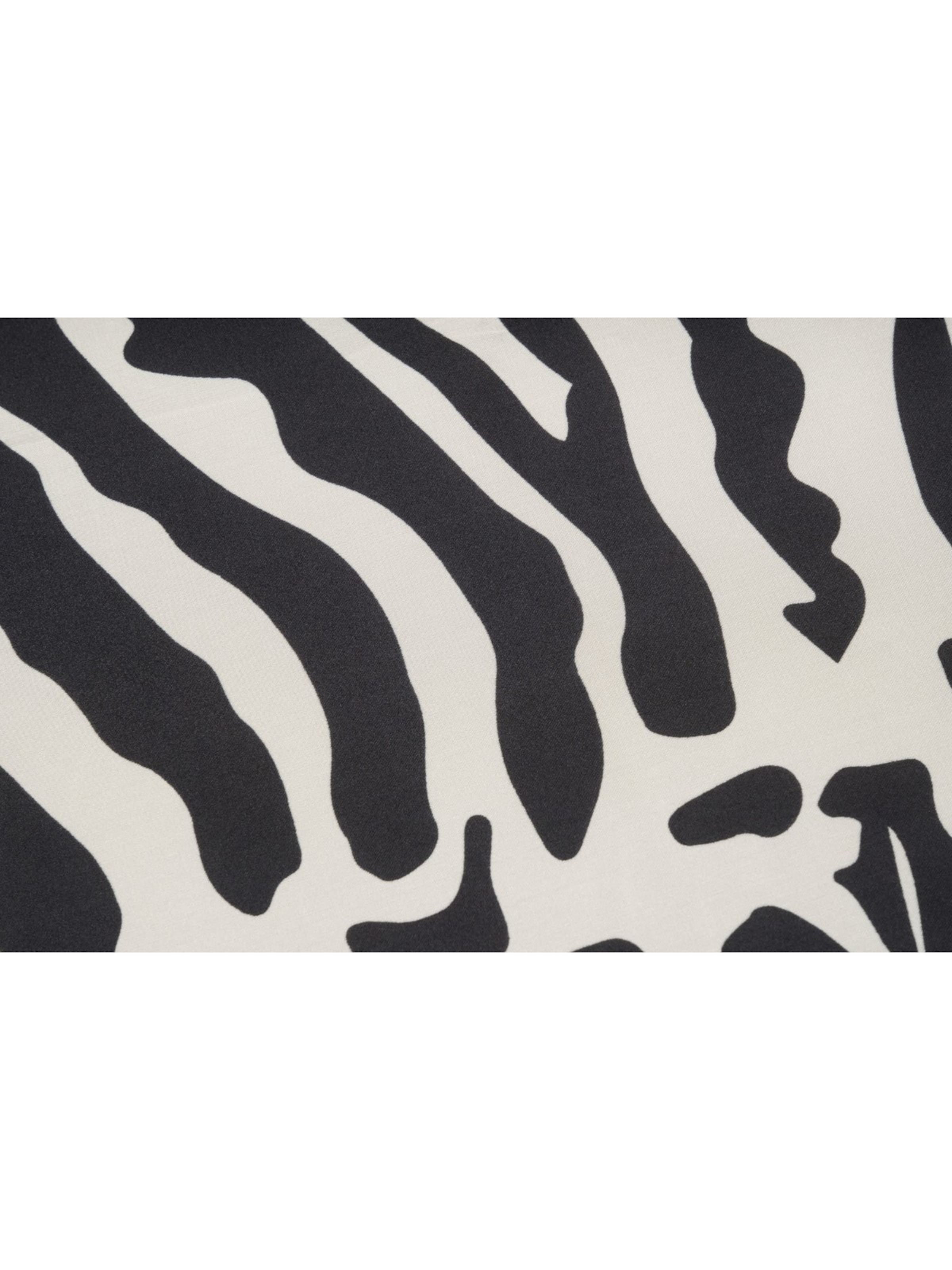 styleBREAKER Tuch 'Halstuch Zebra Muster Satin Optik'‌‌‌‌‌‌‌ in Schwarz