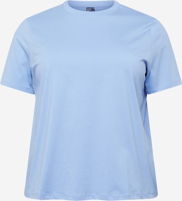 PIECES Curve Shirt 'RIA' in Blauw: voorkant