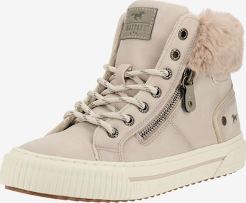 Stivaletto stringato di MUSTANG in beige: frontale
