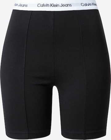 Calvin Klein Jeans Kitsas Retuusid, värv must: eest vaates