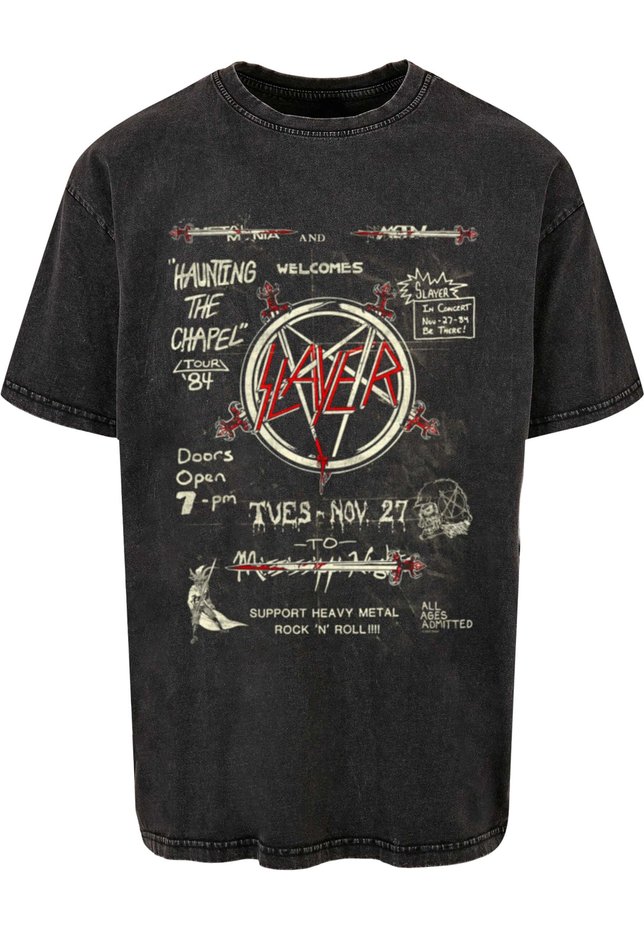 T-Shirt 'Slayer - Haunting 84 Flier' Merchcode en noir : devant