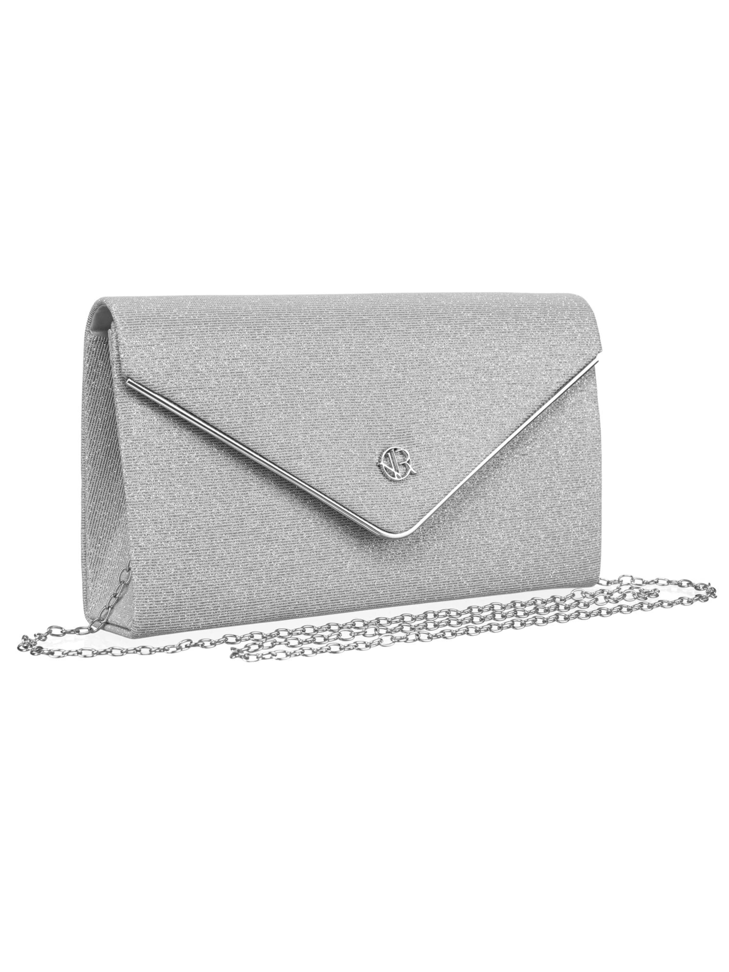 Tomshop24-7 Clutch 'Rovicky Pola' in Silver: front