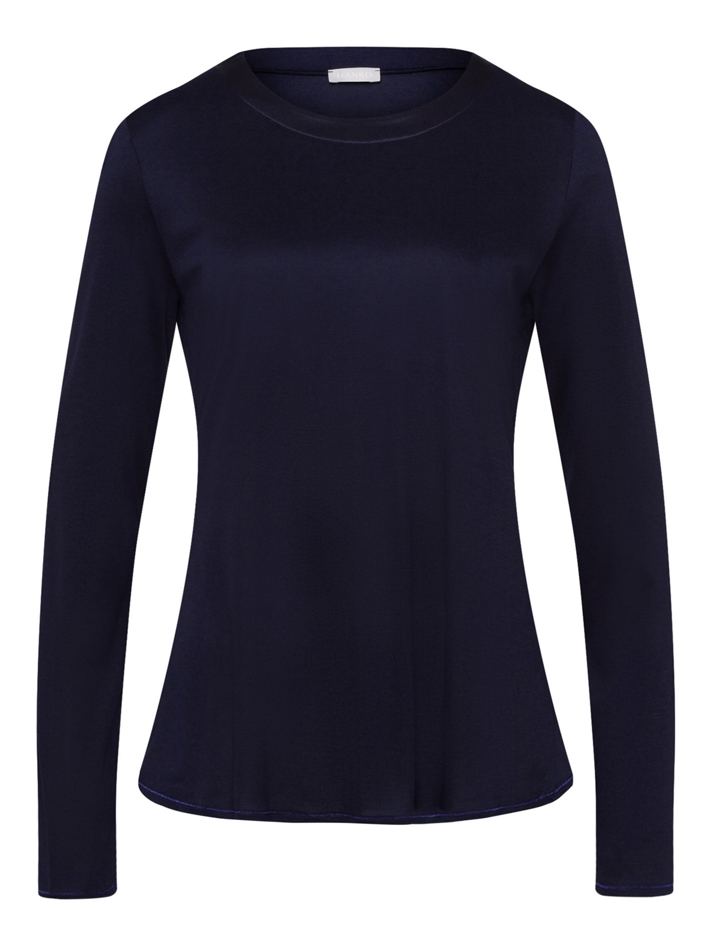 Hanro Pajama shirt ' Grand Central ' in Blue: front