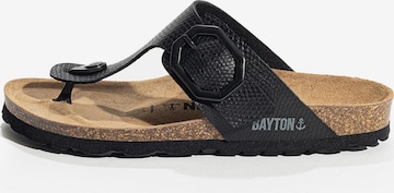 juoda Bayton Šlepetės per pirštą 'MERCURE': priekis