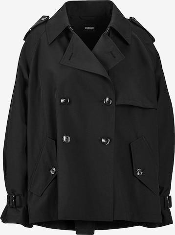 MADELEINE Between-seasons coat in Black: front
