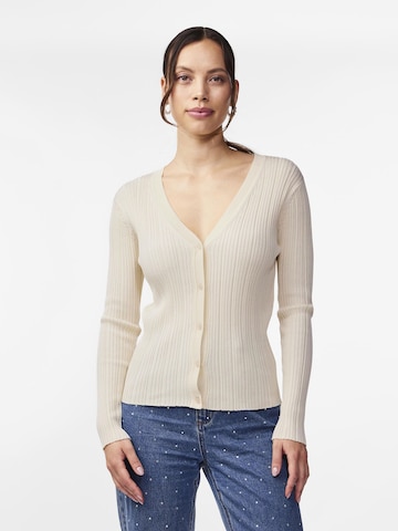 YAS Knit Cardigan 'YASEase' in Beige: front
