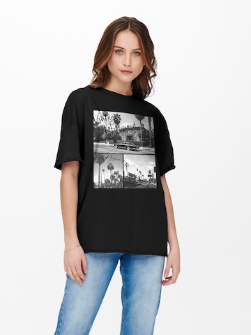 ONLY T-shirt 'ONLLUCY' i svart: framsida