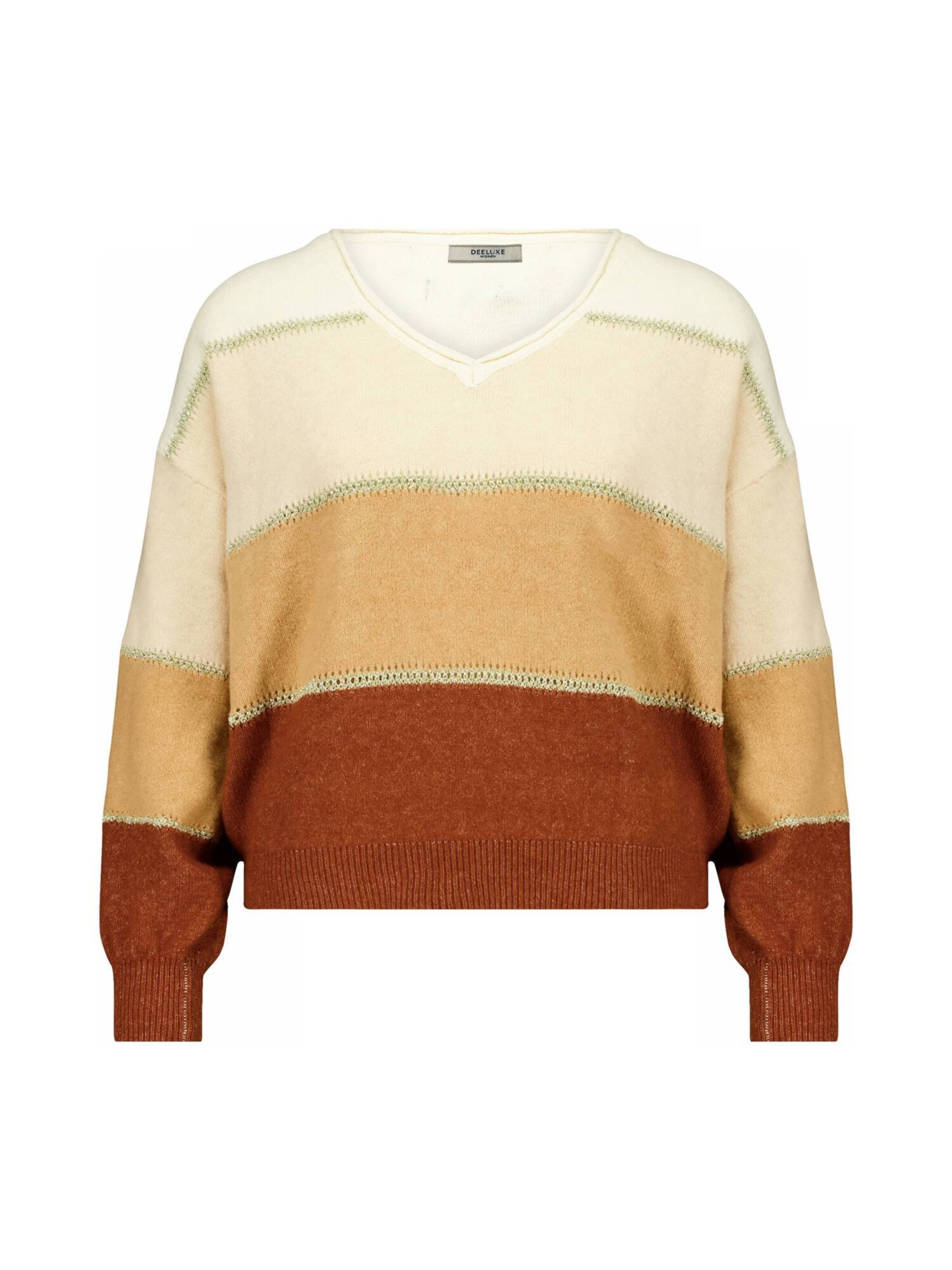Pull-over 'Lodina' Deeluxe en beige : devant