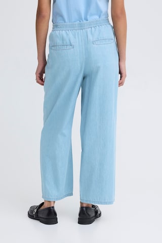 ICHI Wide leg Jeans 'ICHBarcy' in Blauw