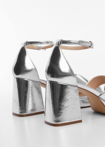 MANGO TEEN Strap Sandals 'Julieta' in Silver