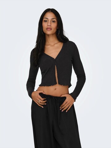 ONLY Knit Cardigan in Black: front