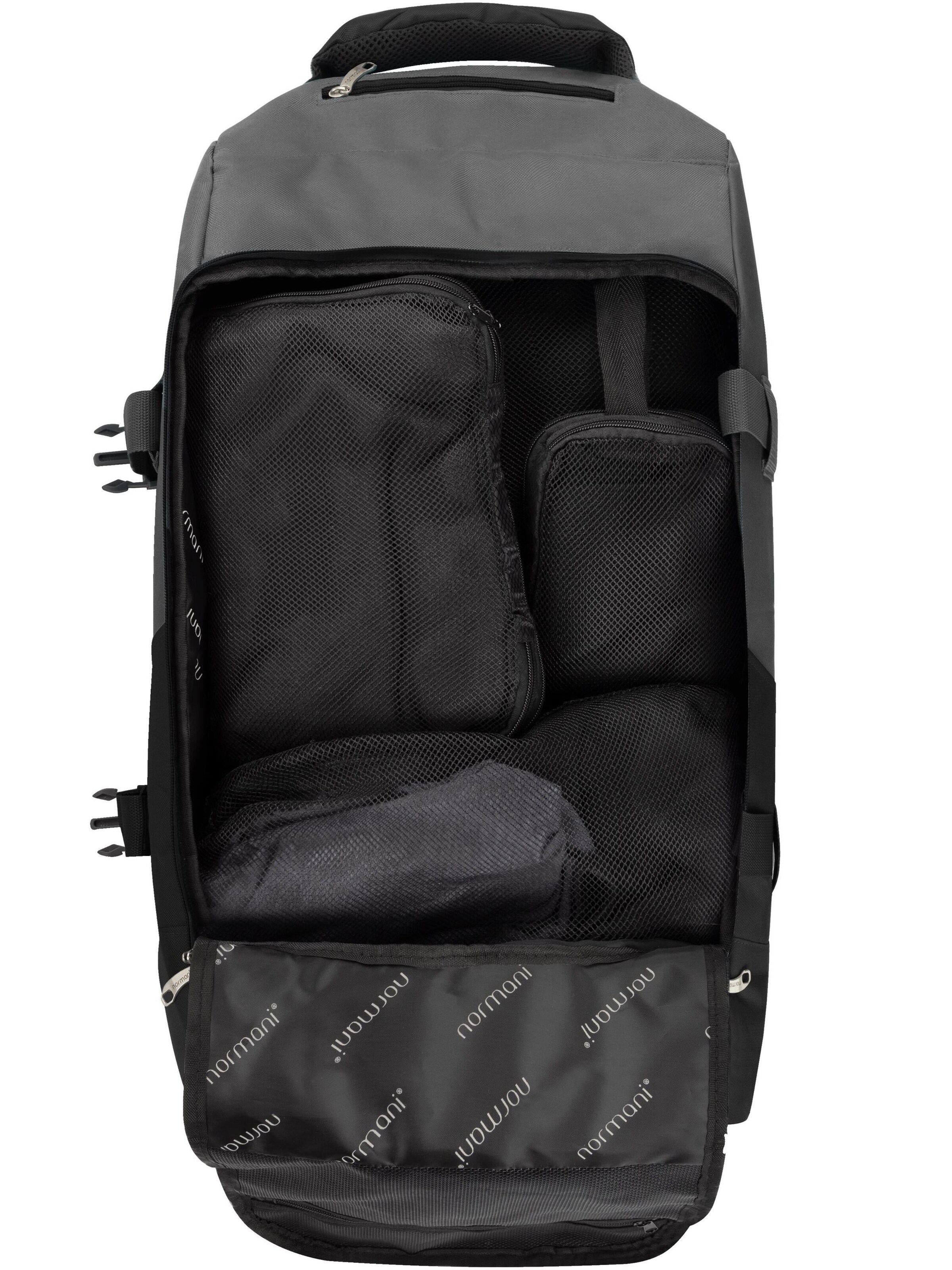 Sac de voyage normani en noir : devant