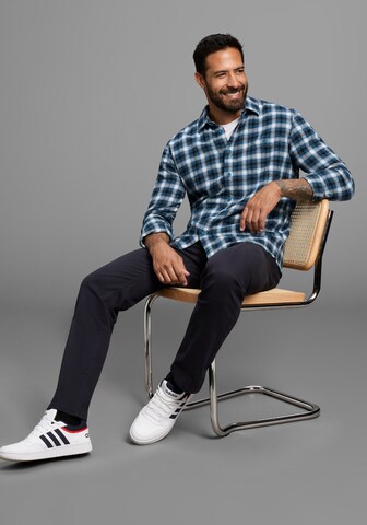 Man's World Regular Fit Hemd in Blau