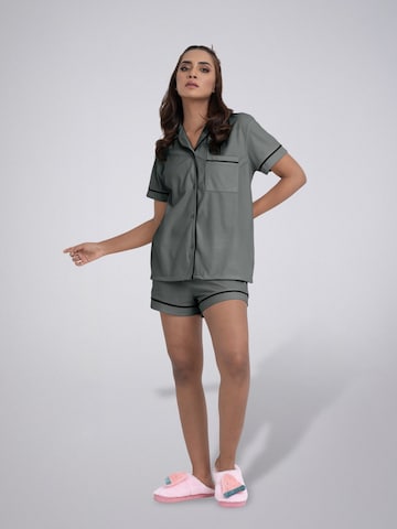 LEAFLETIC Pyjamahose 'Leafletic Women’s Night Wear Short Set'‌‌‌‌‌‌‌‌‌ in Grün
